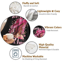 Boots and Bling Its A Cowgirl Thing Western Cowgirl Throw Blanket