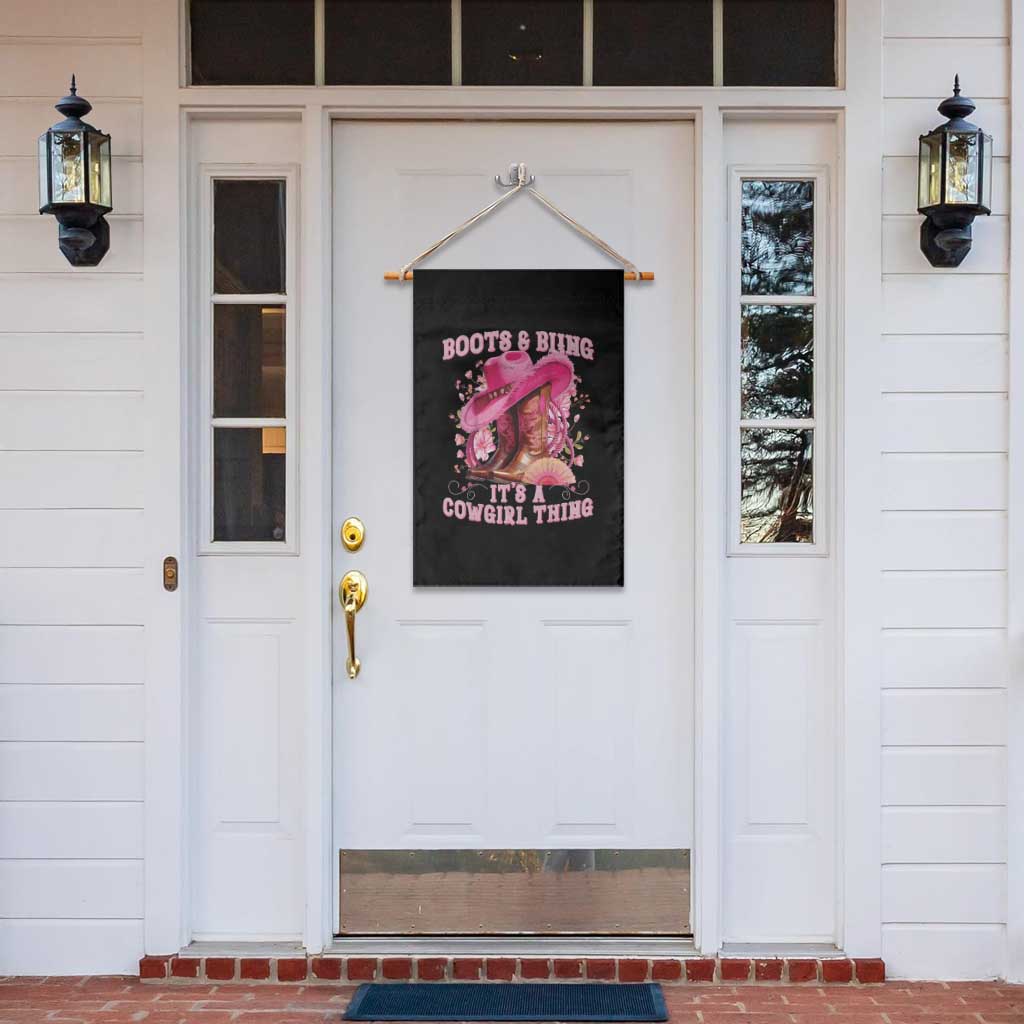 Boots and Bling Its A Cowgirl Thing Western Cowgirl Garden Flag