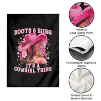 Boots and Bling Its A Cowgirl Thing Western Cowgirl Garden Flag
