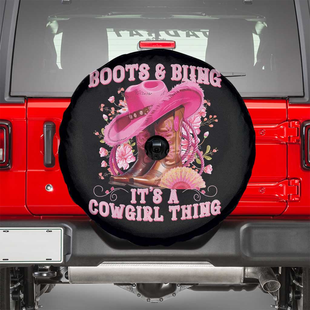 Boots and Bling Its A Cowgirl Thing Western Cowgirl Spare Tire Cover
