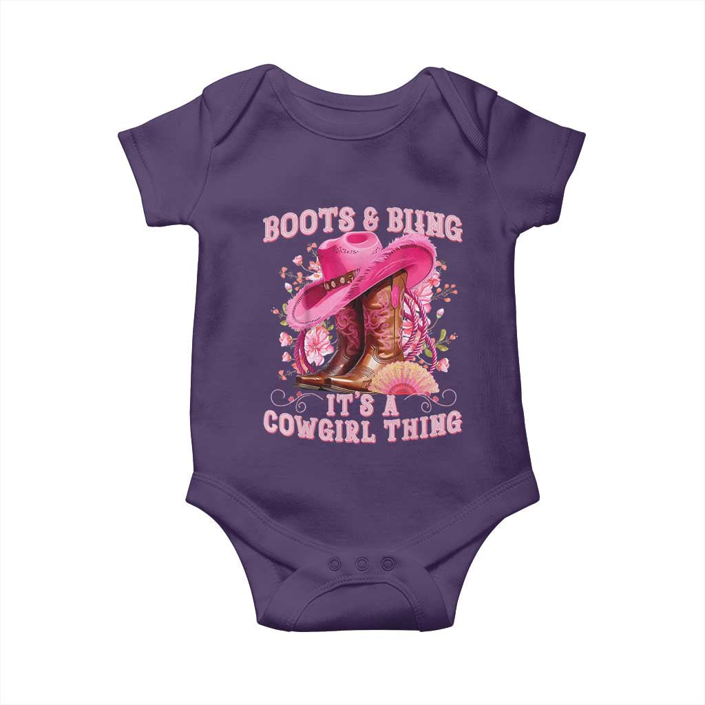 Boots and Bling Its A Cowgirl Thing Western Cowgirl Baby Onesie