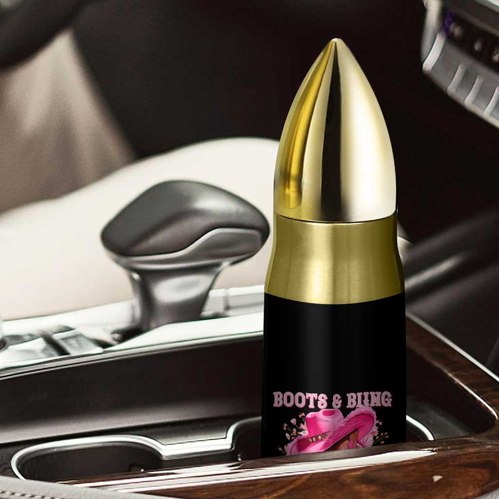 Boots and Bling Its A Cowgirl Thing Western Cowgirl Bullet Tumbler