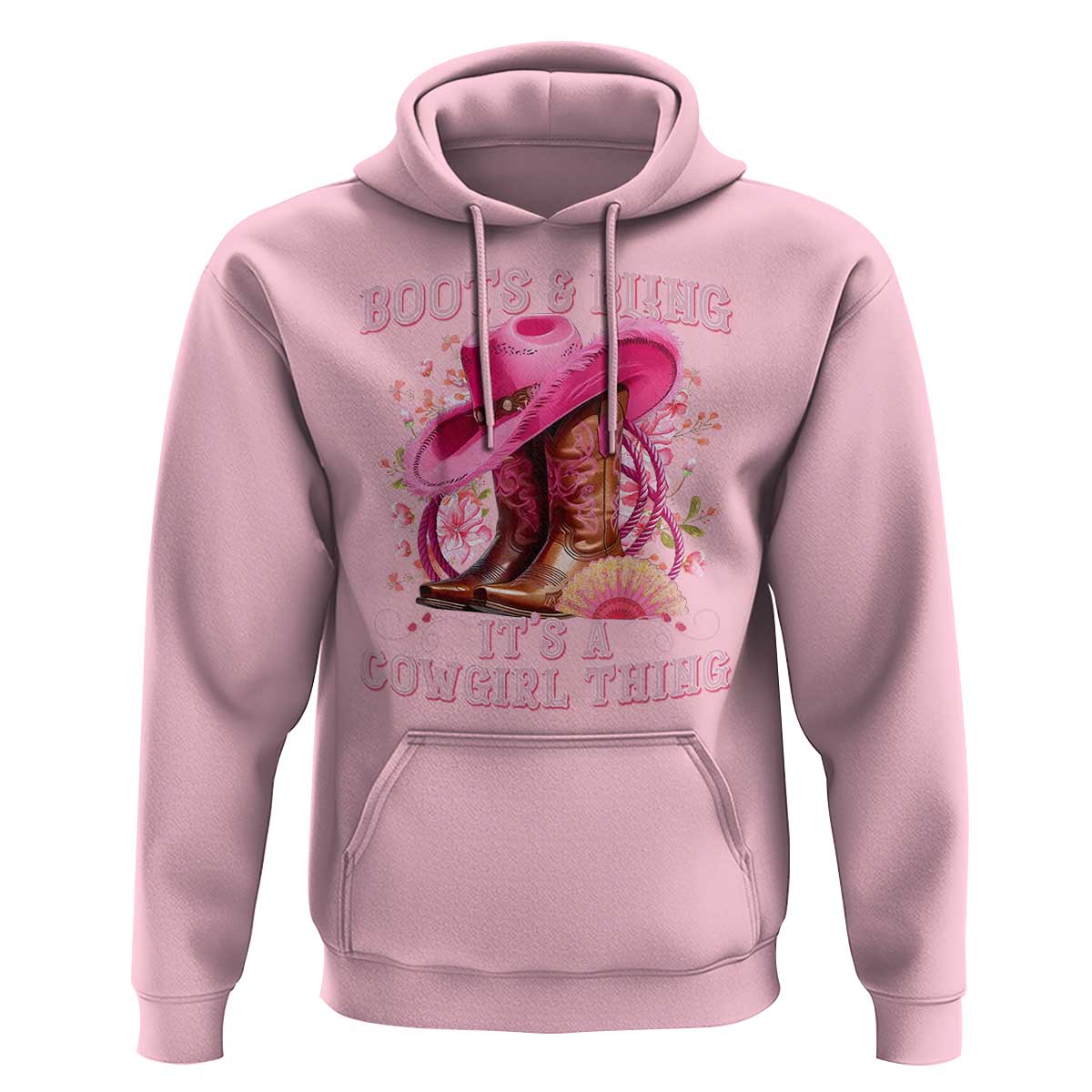 Boots and Bling Its A Cowgirl Thing Western Cowgirl Hoodie