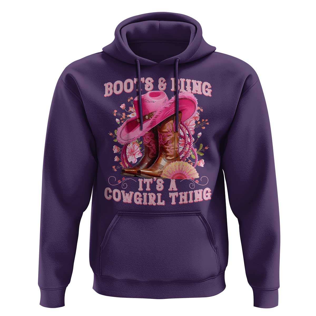 Boots and Bling Its A Cowgirl Thing Western Cowgirl Hoodie