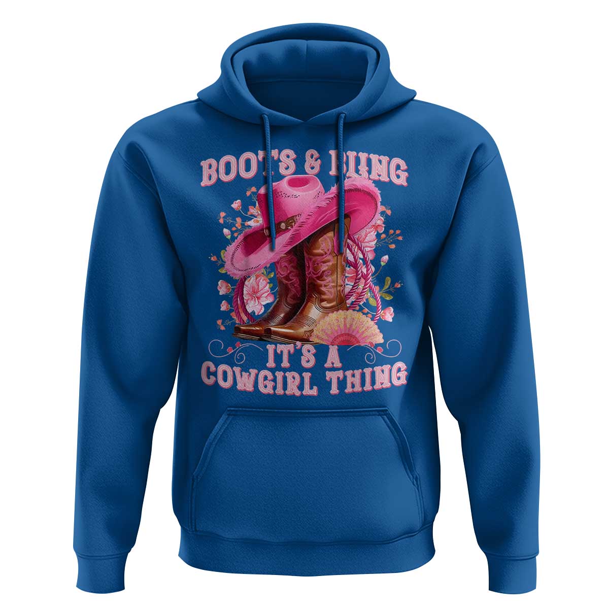 Boots and Bling Its A Cowgirl Thing Western Cowgirl Hoodie