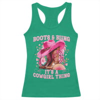 Boots and Bling Its A Cowgirl Thing Western Cowgirl Racerback Tank Top