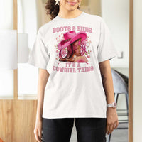 Boots and Bling Its A Cowgirl Thing Western Cowgirl T Shirt For Women