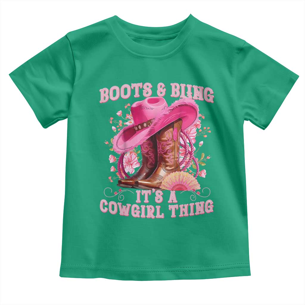 Boots and Bling Its A Cowgirl Thing Western Cowgirl Toddler T Shirt