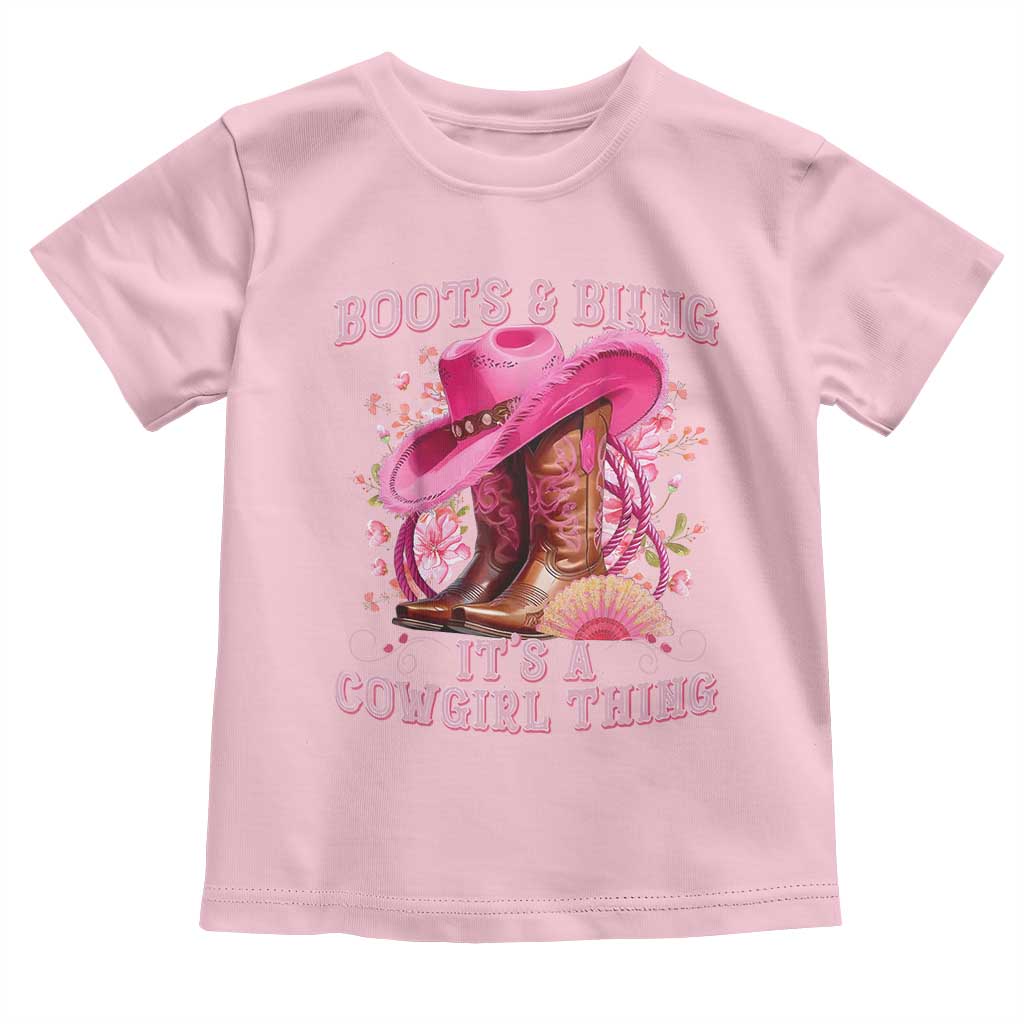 Boots and Bling Its A Cowgirl Thing Western Cowgirl Toddler T Shirt