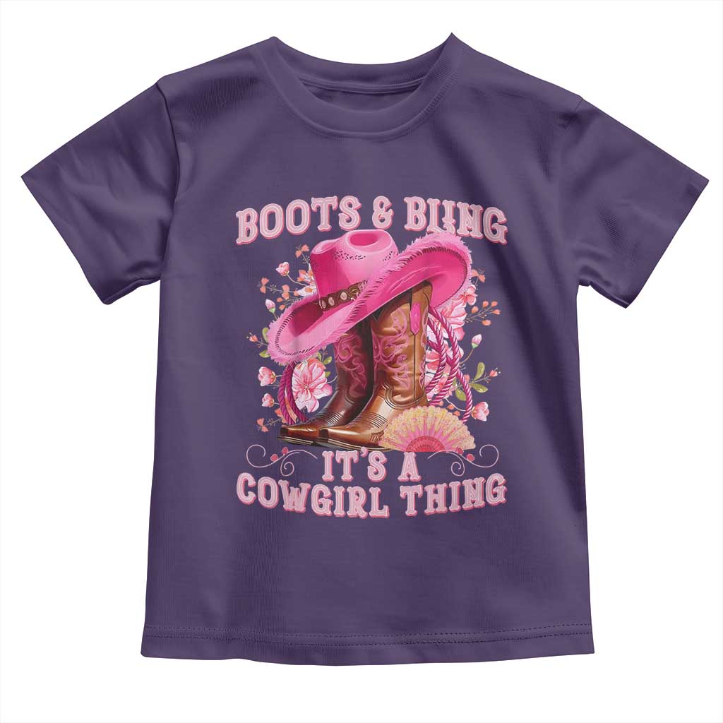 Boots and Bling Its A Cowgirl Thing Western Cowgirl Toddler T Shirt