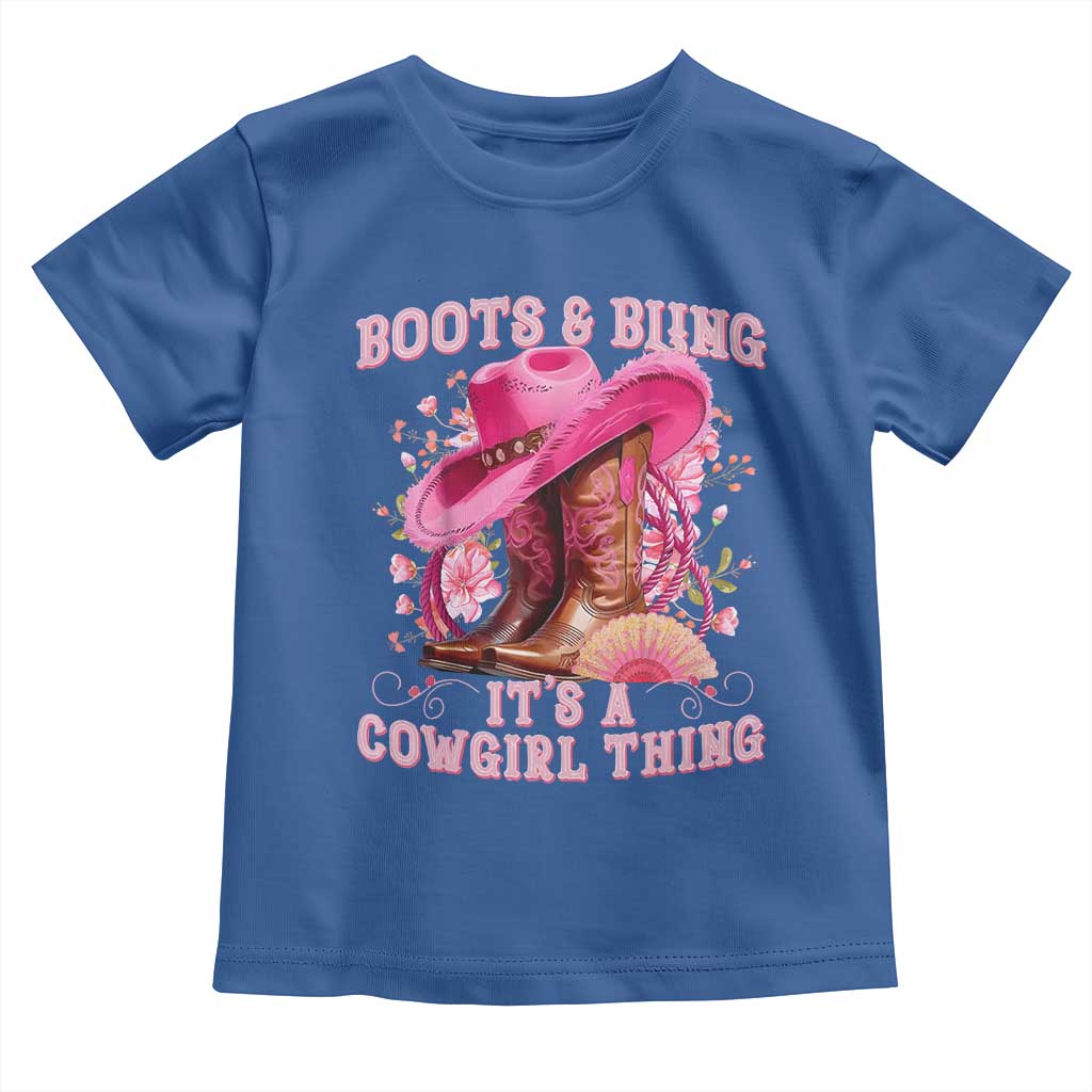 Boots and Bling Its A Cowgirl Thing Western Cowgirl Toddler T Shirt