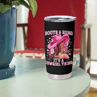 Boots and Bling Its A Cowgirl Thing Western Cowgirl Tumbler Cup