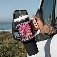 Boots and Bling Its A Cowgirl Thing Western Cowgirl Tumbler With Handle