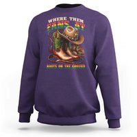 Where Them Fans At Boots On The Ground Sweatshirt Black Cowgirl Western Pride