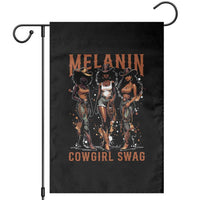 Melanin Cowgirl Swag Garden Flag Black Women Western Pride