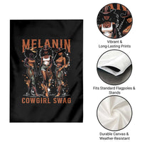 Melanin Cowgirl Swag Garden Flag Black Women Western Pride