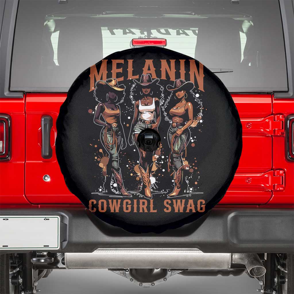 Melanin Cowgirl Swag Spare Tire Cover Black Women Western Pride