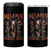 Melanin Cowgirl Swag 4 in 1 Can Cooler Tumbler Black Women Western Pride