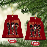 Melanin Cowgirl Swag Ceramic Ornament Black Women Western Pride