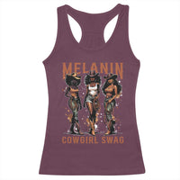 Melanin Cowgirl Swag Racerback Tank Top Black Women Western Pride