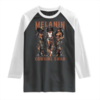Melanin Cowgirl Swag Raglan Shirt Black Women Western Pride