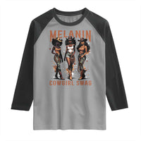 Melanin Cowgirl Swag Raglan Shirt Black Women Western Pride