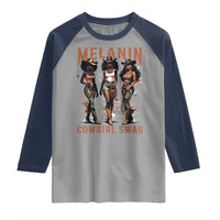 Melanin Cowgirl Swag Raglan Shirt Black Women Western Pride