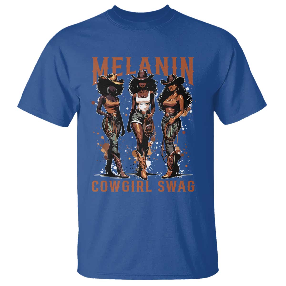 Melanin Cowgirl Swag T Shirt Black Women Western Pride