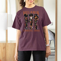 Melanin Cowgirl Swag T Shirt For Women Black Women Western Pride