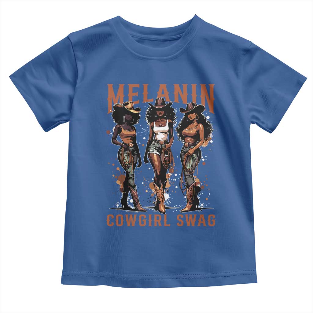 Melanin Cowgirl Swag Toddler T Shirt Black Women Western Pride
