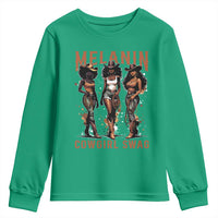 Melanin Cowgirl Swag Youth Sweatshirt Black Women Western Pride