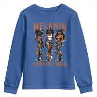Melanin Cowgirl Swag Youth Sweatshirt Black Women Western Pride