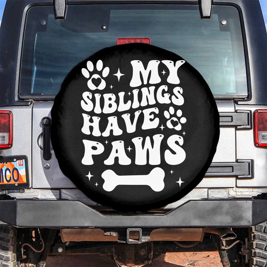 Protected By Dog Spare Tire Cover My Siblings Have Paws Funny Baby Shower Gift