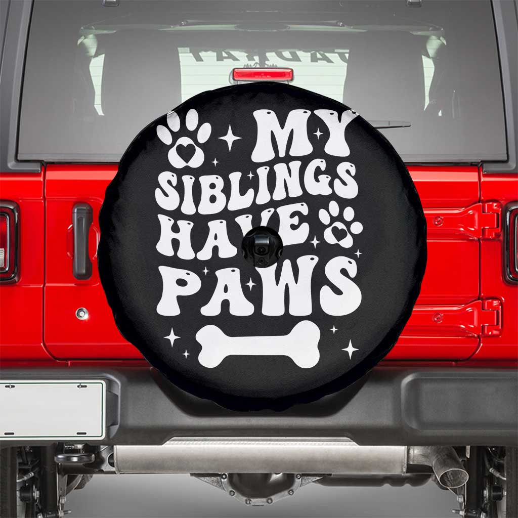 Protected By Dog Spare Tire Cover My Siblings Have Paws Funny Baby Shower Gift