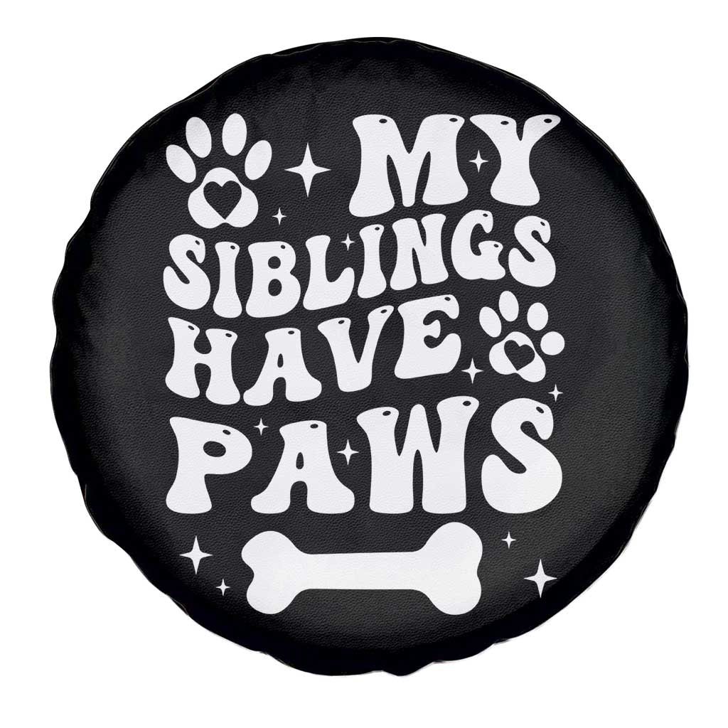 Protected By Dog Spare Tire Cover My Siblings Have Paws Funny Baby Shower Gift
