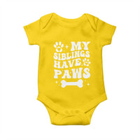 Protected By Dog Baby Onesie My Siblings Have Paws Baby Shower Gift