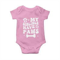 Protected By Dog Baby Onesie My Siblings Have Paws Baby Shower Gift