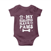 Protected By Dog Baby Onesie My Siblings Have Paws Baby Shower Gift