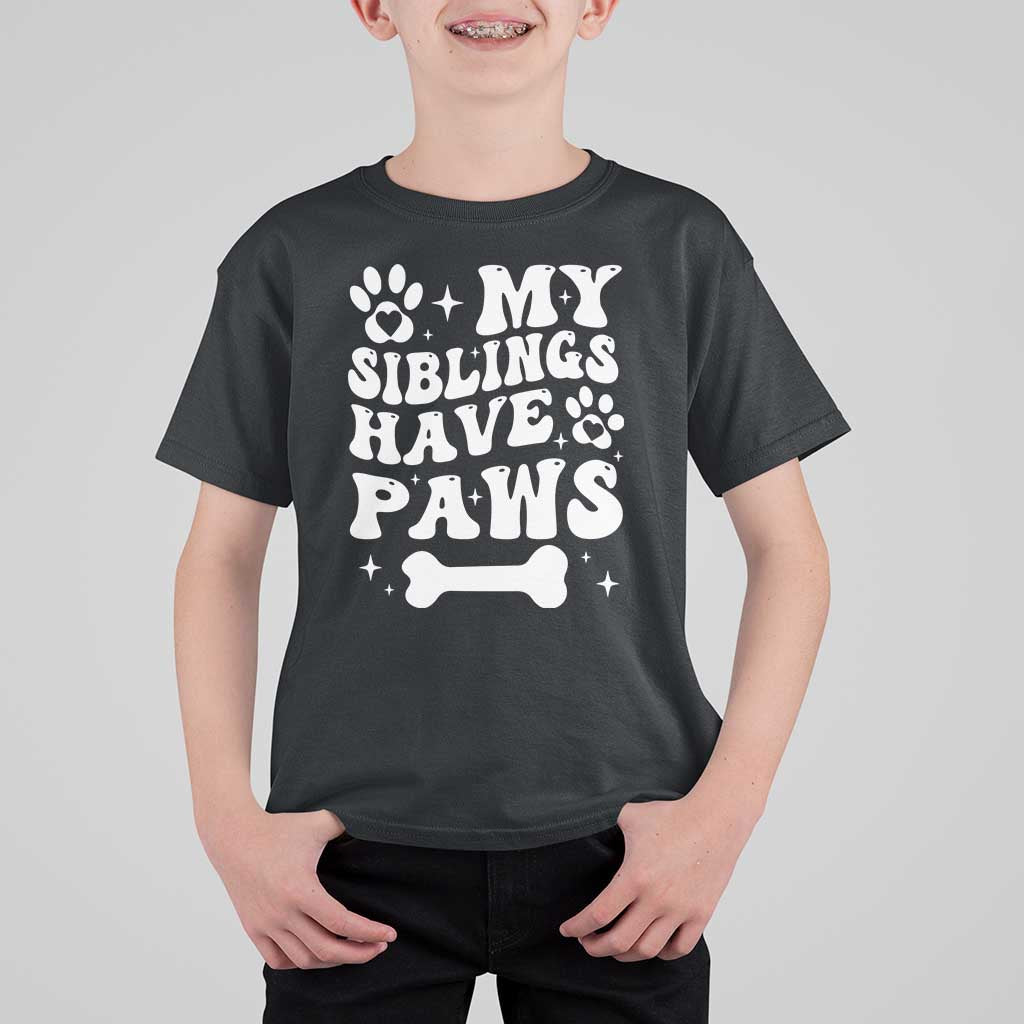 Protected By Dog T Shirt For Kid My Siblings Have Paws Baby Shower Gift
