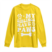 Protected By Dog Long Sleeve Shirt My Siblings Have Paws Baby Shower Gift
