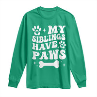 Protected By Dog Long Sleeve Shirt My Siblings Have Paws Baby Shower Gift