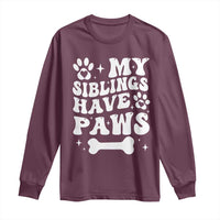 Protected By Dog Long Sleeve Shirt My Siblings Have Paws Baby Shower Gift