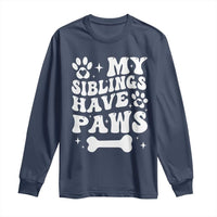 Protected By Dog Long Sleeve Shirt My Siblings Have Paws Baby Shower Gift