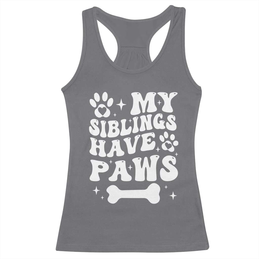 Protected By Dog Racerback Tank Top My Siblings Have Paws Baby Shower Gift
