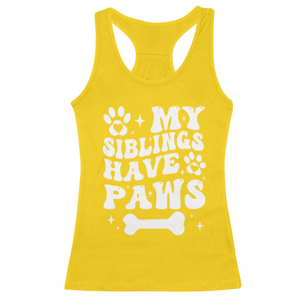 Protected By Dog Racerback Tank Top My Siblings Have Paws Baby Shower Gift