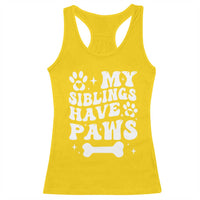 Protected By Dog Racerback Tank Top My Siblings Have Paws Baby Shower Gift