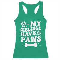 Protected By Dog Racerback Tank Top My Siblings Have Paws Baby Shower Gift