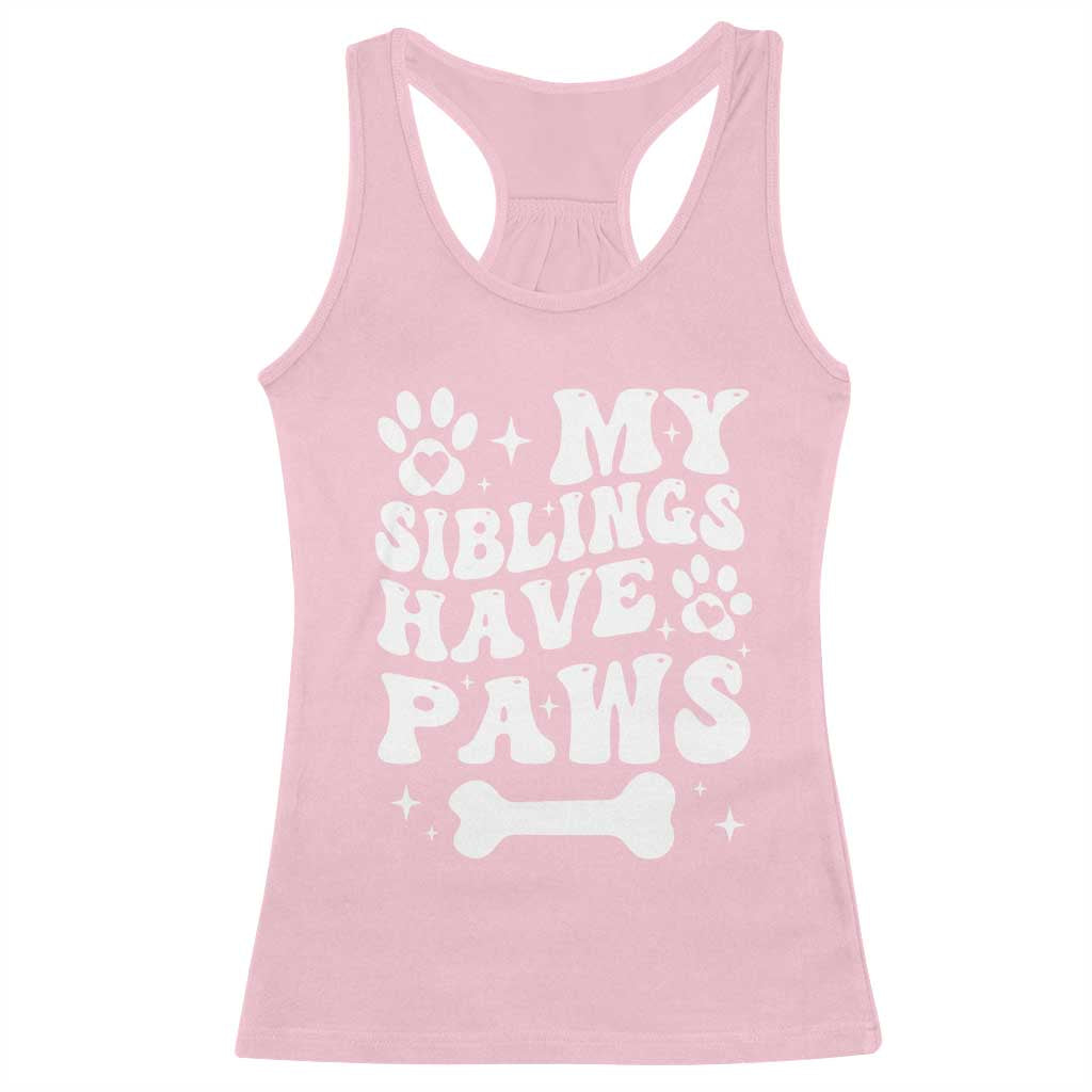 Protected By Dog Racerback Tank Top My Siblings Have Paws Baby Shower Gift