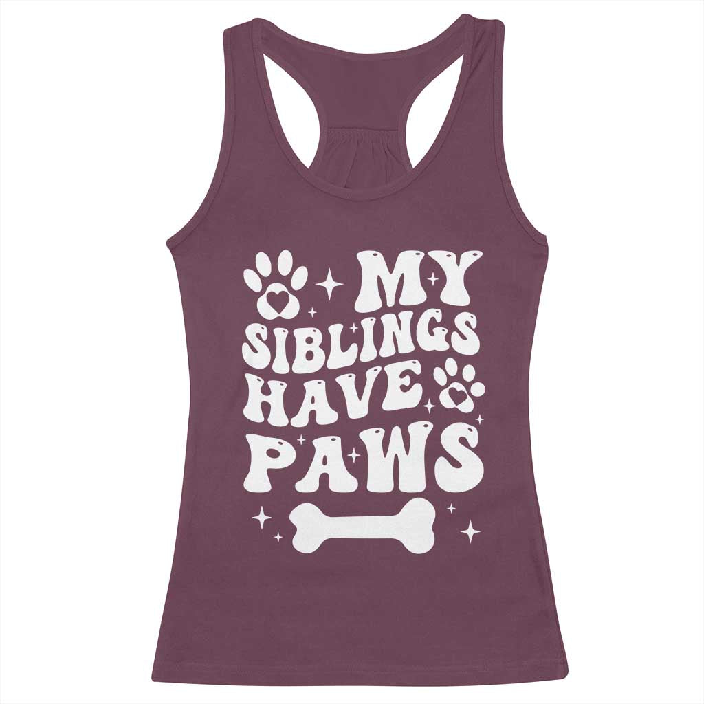 Protected By Dog Racerback Tank Top My Siblings Have Paws Baby Shower Gift