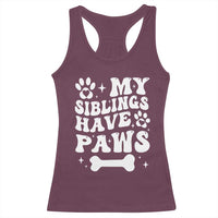 Protected By Dog Racerback Tank Top My Siblings Have Paws Baby Shower Gift